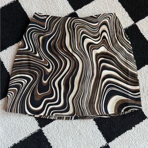 Brown Swirl Skirt from Motel Rocks